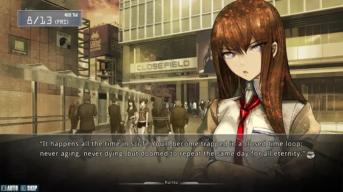 Steins Gate - визуальна новелла в жанре научной фантастики